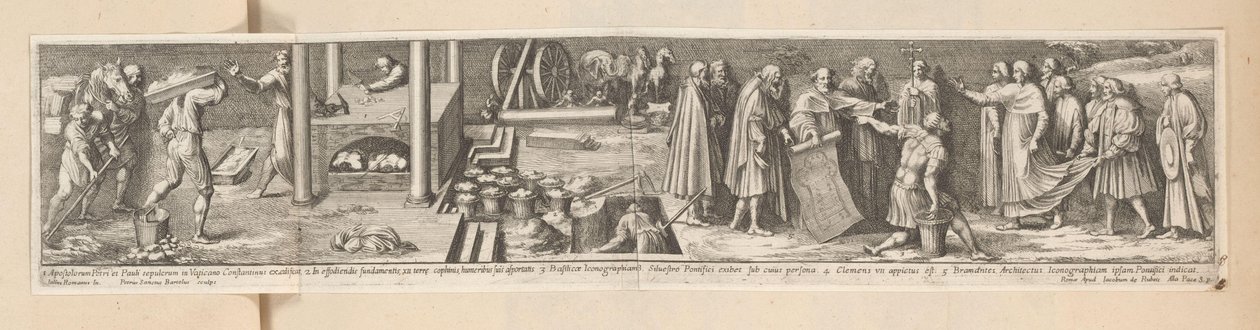 Byggandet av Peterskyrkan Kejsar Konstantins historia (serietitel) av Pietro Sante Bartoli