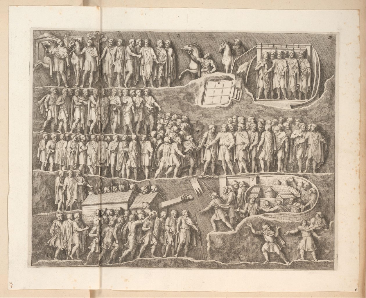 Reliefer på Septimius Severus båge i Rom av Pietro Sante Bartoli