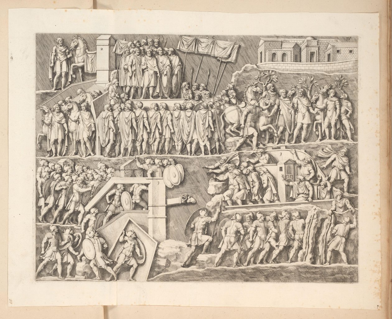 Reliefer på Septimius Severus båge i Rom av Pietro Sante Bartoli