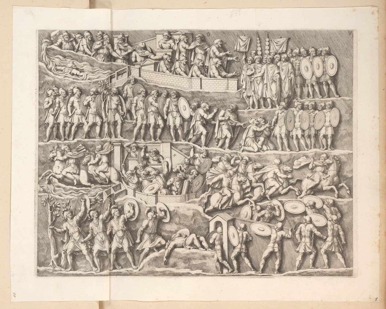 Reliefer på Septimius Severus båge i Rom av Pietro Sante Bartoli