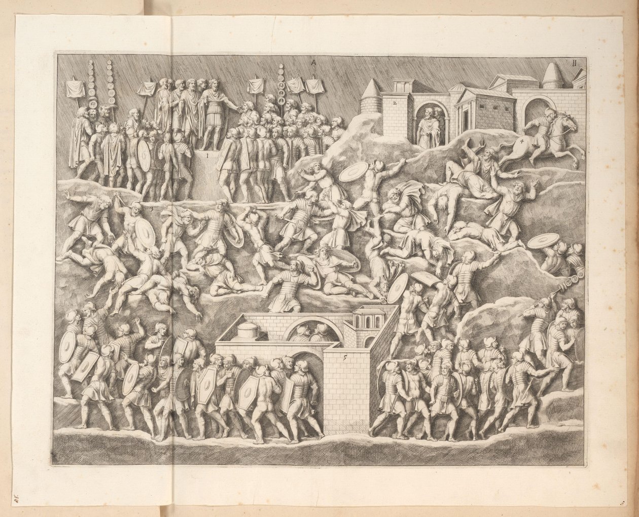 Reliefer på Septimius Severus båge i Rom av Pietro Sante Bartoli
