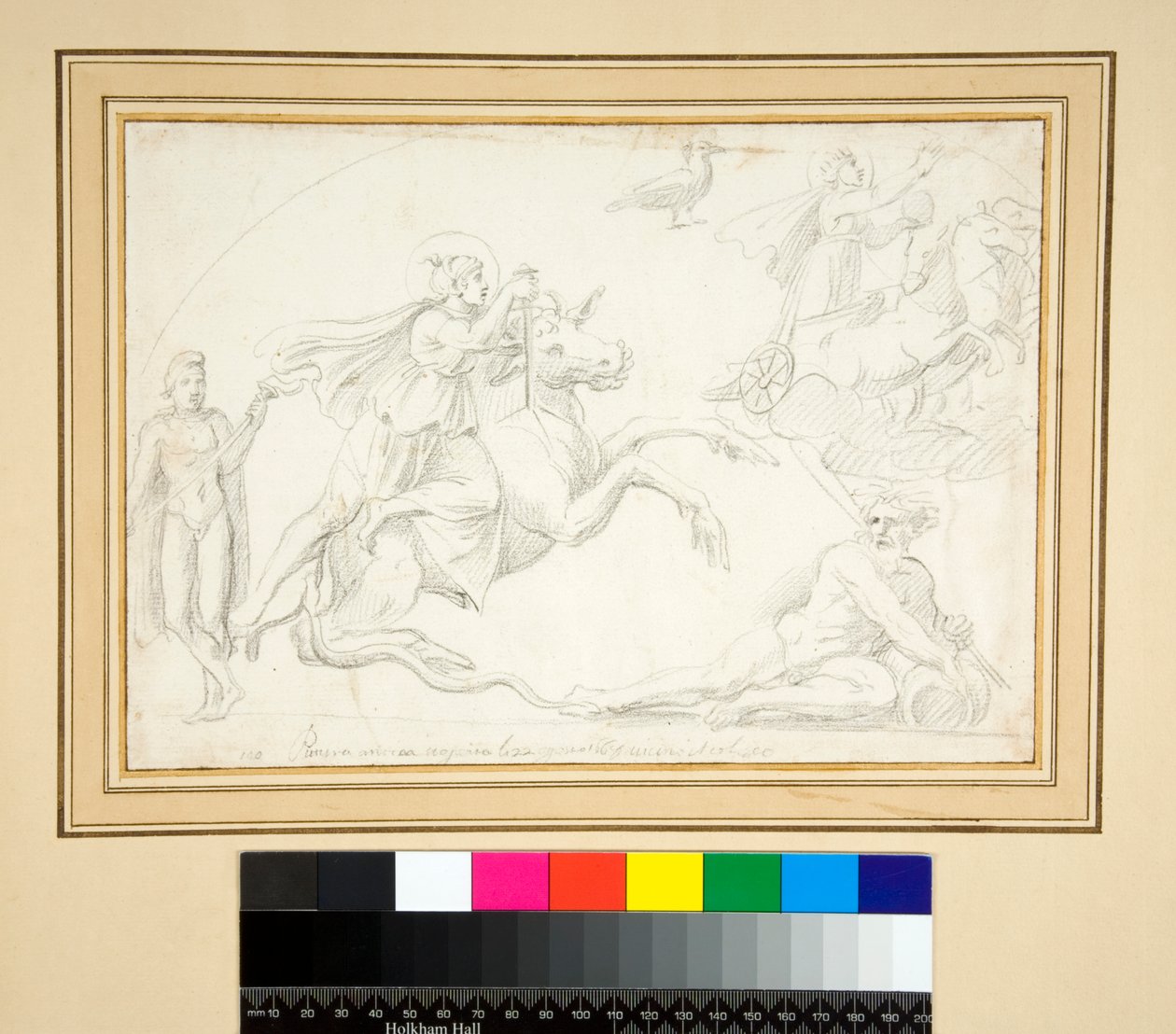Mithraisk scen (penna) av Pietro Santi Bartoli