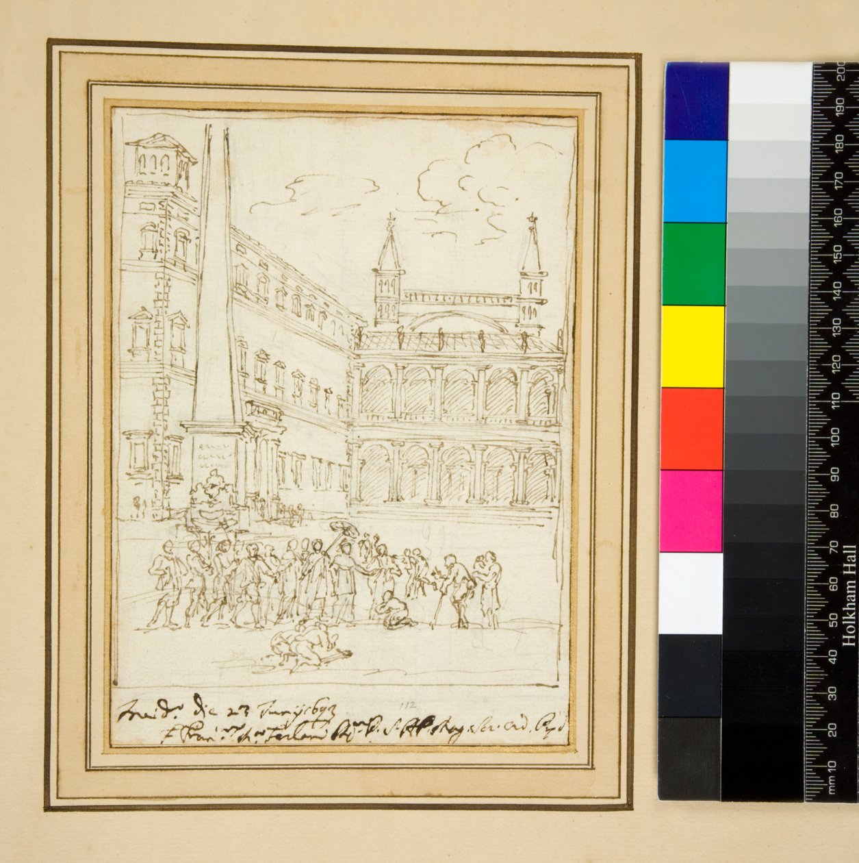 Lateranens sidoportik (penna) av Pietro Santi Bartoli