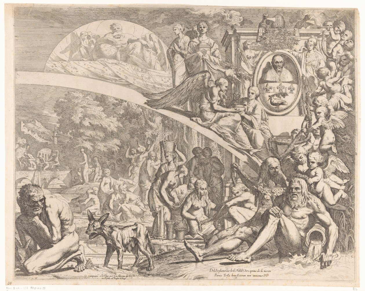 Allegorie ter ere van paus Innocentius X av Pietro Testa