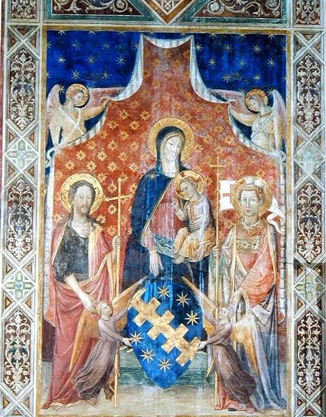 Madonna och barn med heliga (fresk) av Pietro and Antonio di Miniato