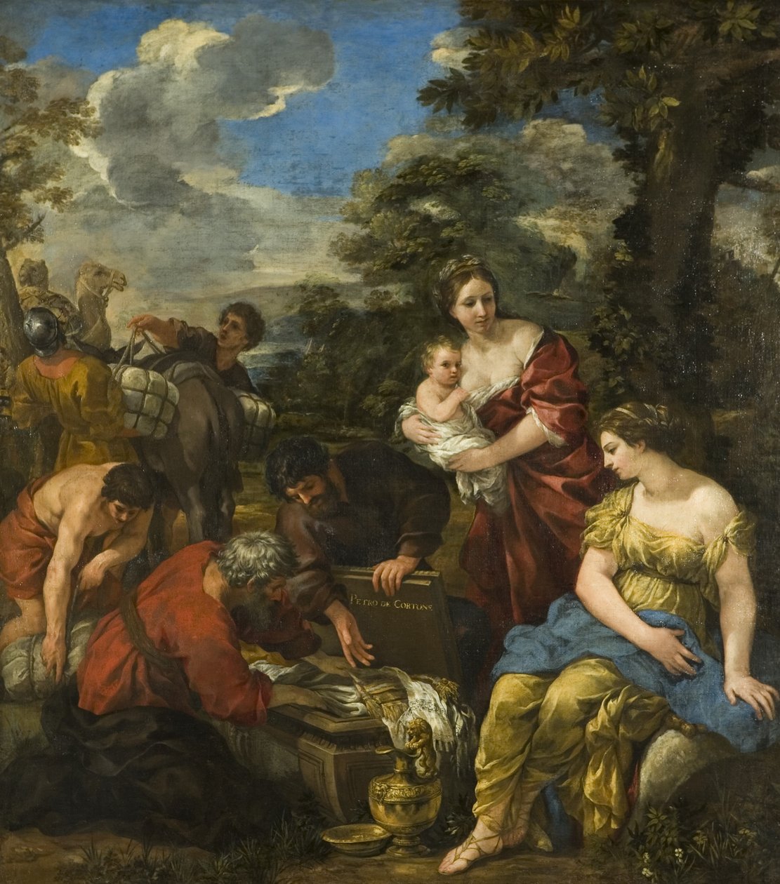 Laban söker sina idoler (olja på duk) av Pietro da Cortona
