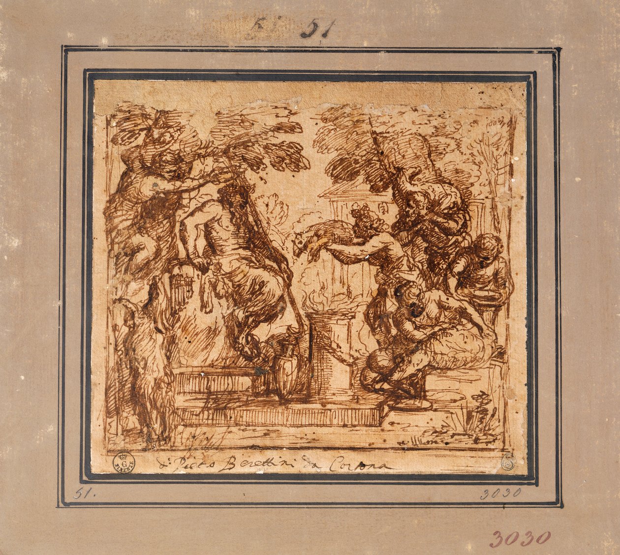 Studera för erbjudandet att panorera av Pietro da Cortona