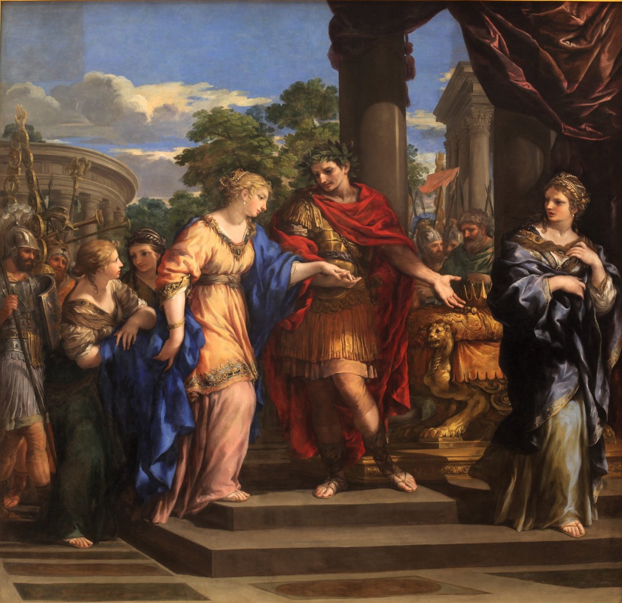 Caesar ger Kleopatra Egyptens tron, ca 1637 (olja på duk) av Pietro da Cortona
