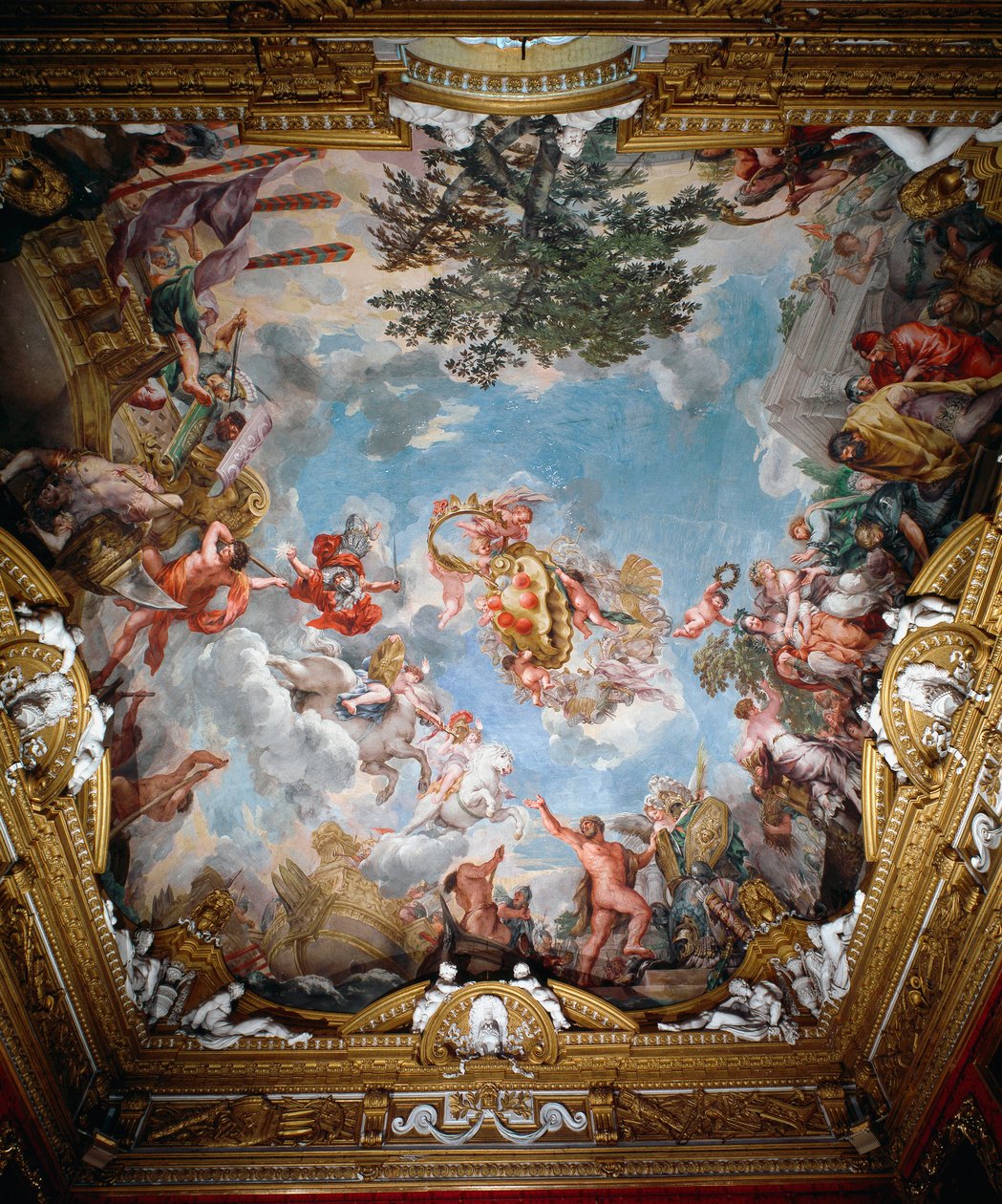 Mars efter kriget, valv av Hall of Mars av Pietro da Cortona