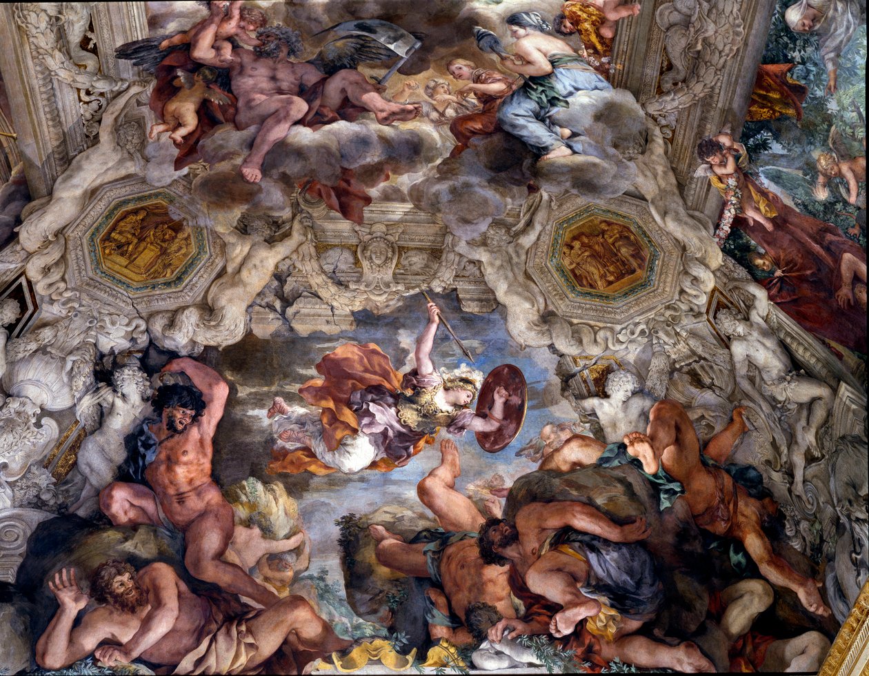 Den gudomliga försynens triumf Detalj av målningen av stenen av Cortona (Pietro Berrettini dit Pietro da Cortona av Pietro da Cortona
