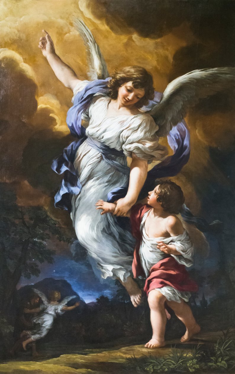 Skyddsängeln av Pietro da (1596 1669) Cortona