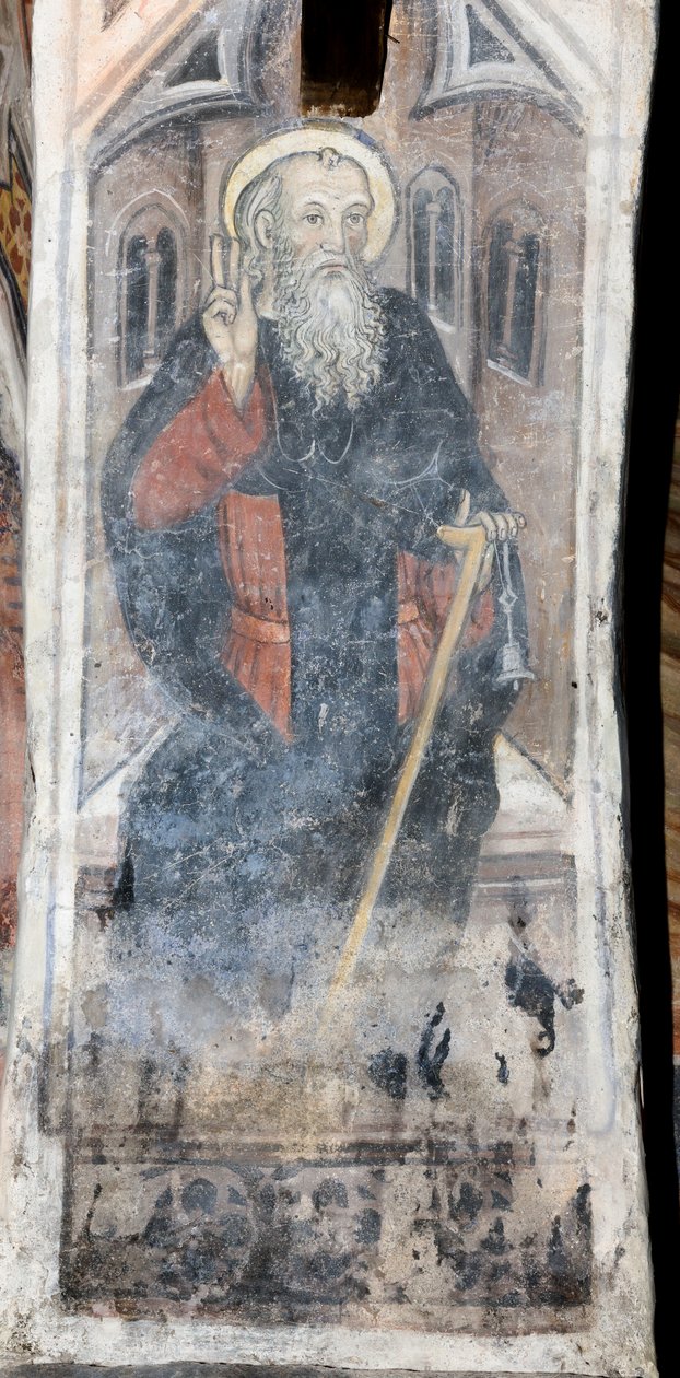 Sankt Antonius abbot, kyrkans läkare av Pietro da (15th century) Saluzzo