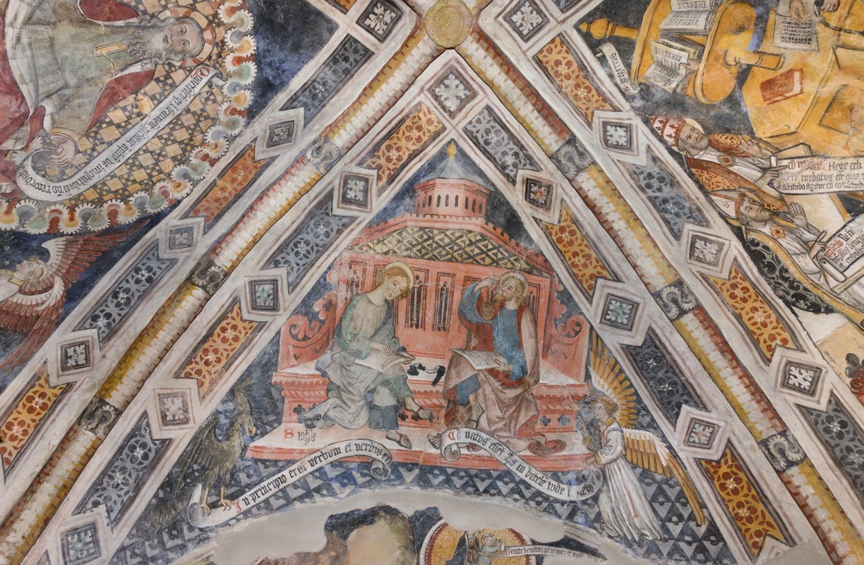 Evangelisterna Sankt Johannes och Sankt Matteus av Pietro da (15th century) Saluzzo