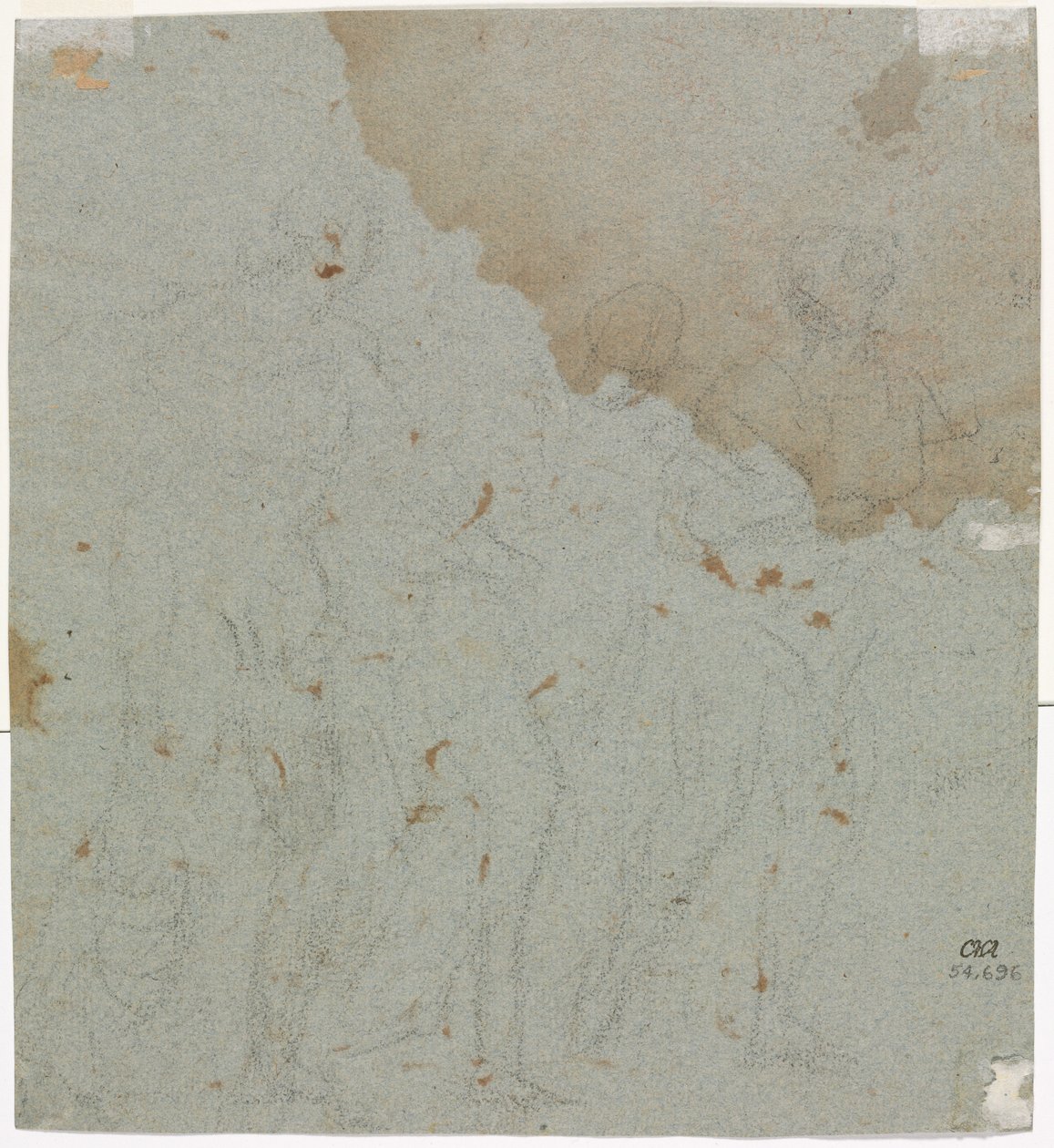 Skiss för Lot och hans döttrar, 1600-talet. av Pietro da Cortona
