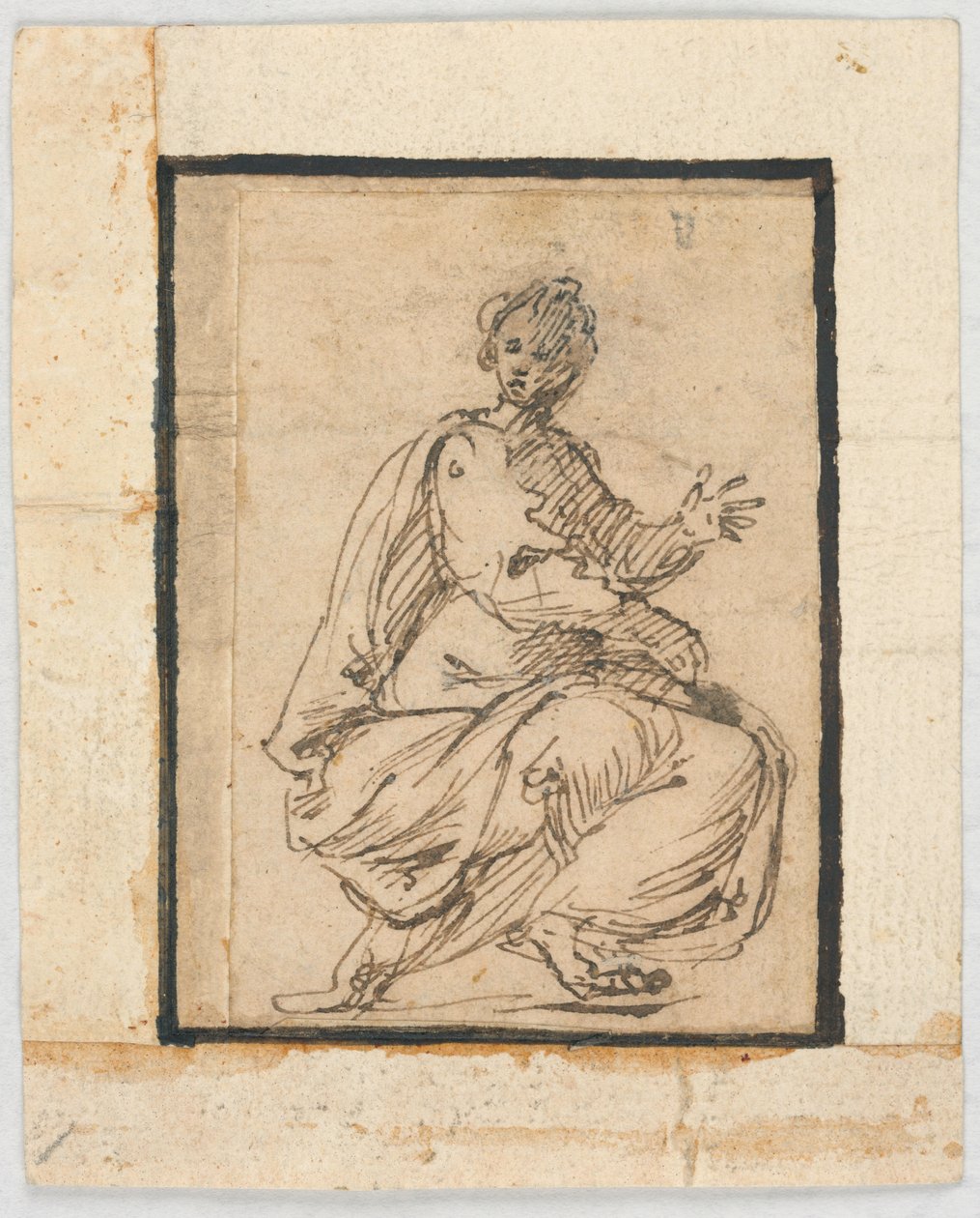 Skissboksida: Allegorisk figur av Pietro da Cortona