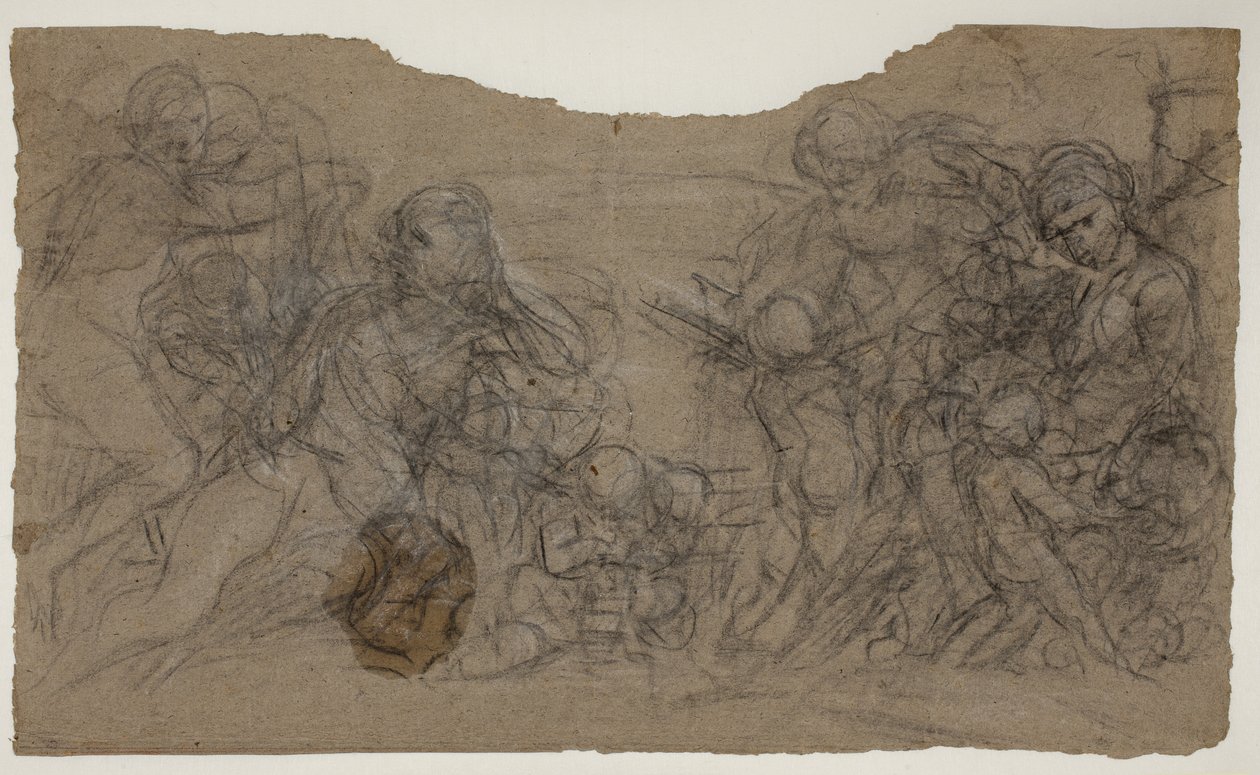 Skisser för figurgrupper av Pietro da Cortona