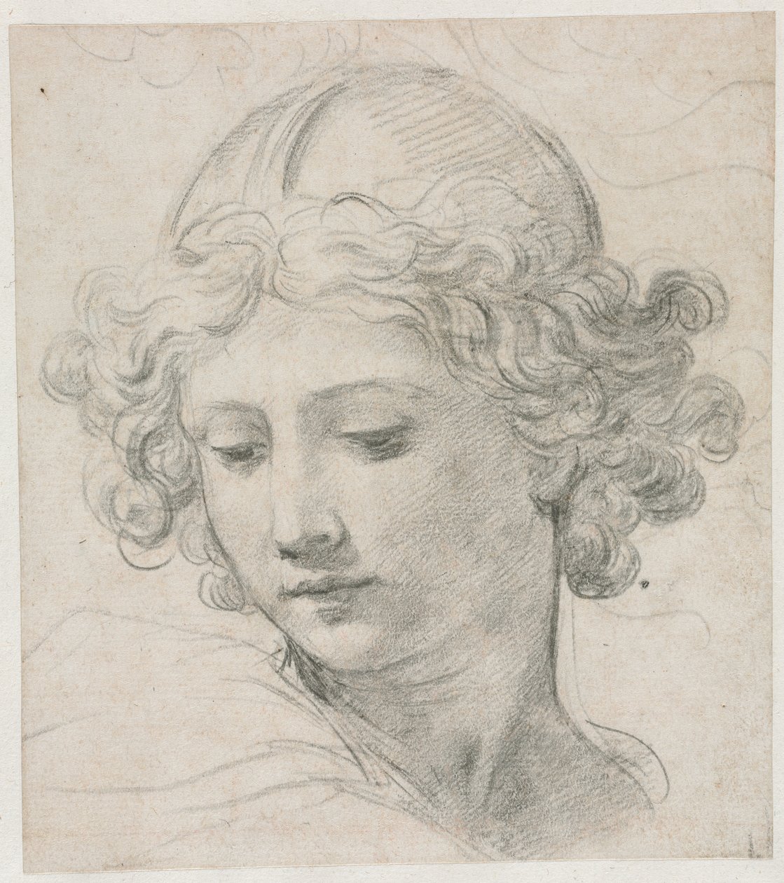 Studie för chefen för St. Michael av Pietro da Cortona