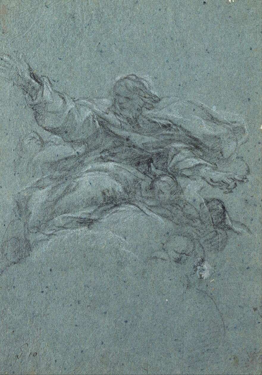 Studie av Gud Fadern av Pietro da Cortona