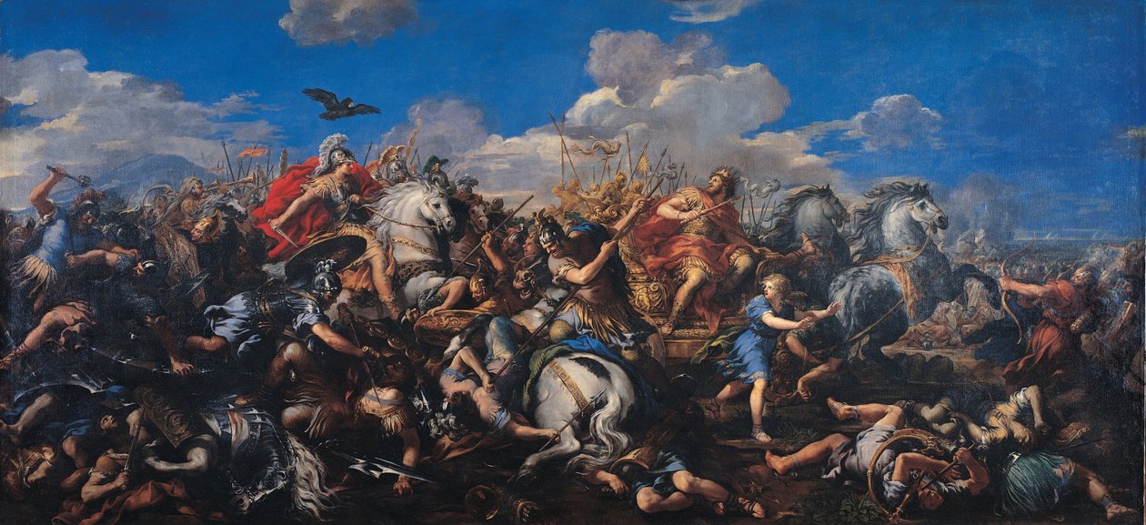 Slaget vid Alexander mot Darius, 1644-1655 av Pietro da Cortona