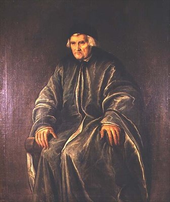 Porträtt av Dr Zaccaria dal Pozzo (d.1561), 102 år gammal av Pietro de Mariscalchi
