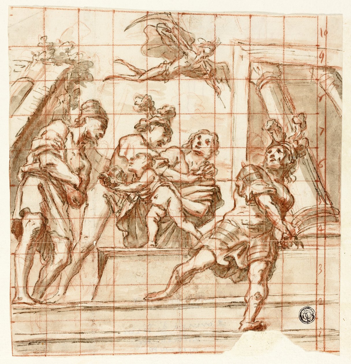 Allegorisk scen med fader tid av Pietro della Vecchia