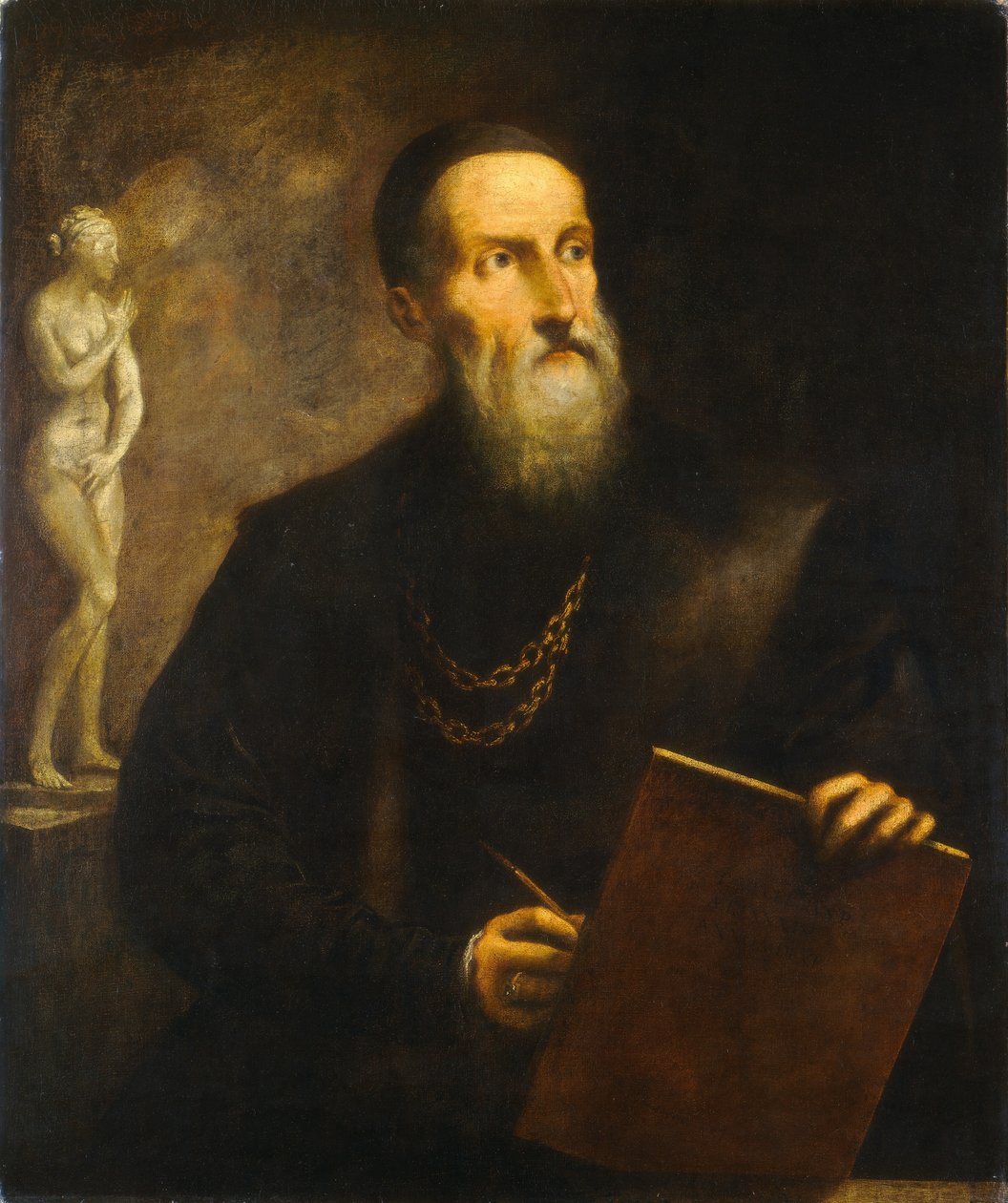 Imaginärt självporträtt av Tizian av Pietro della Vecchia