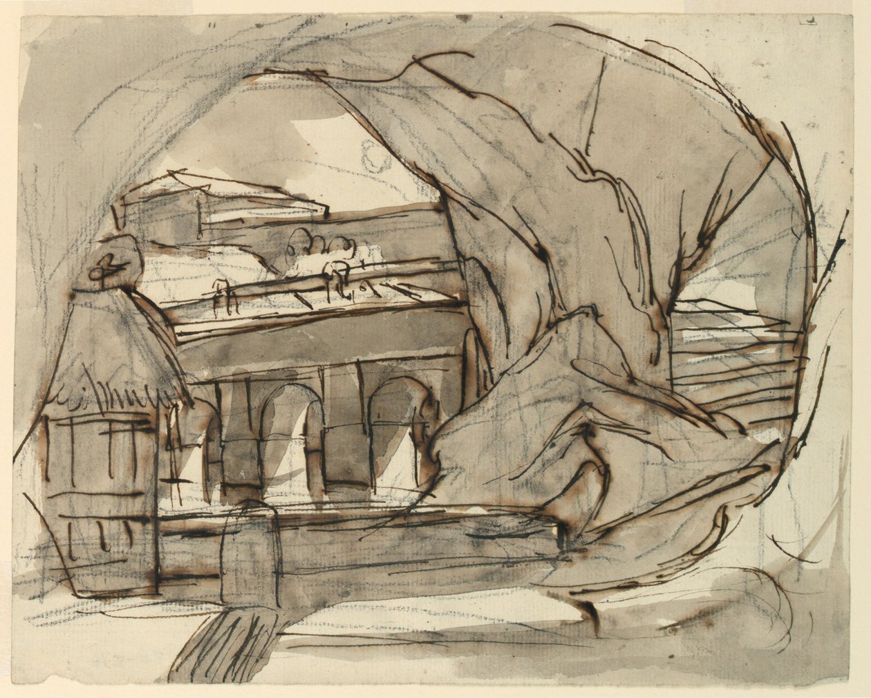 Scenografi, grotta av Pietro di Gottardo Gonzaga