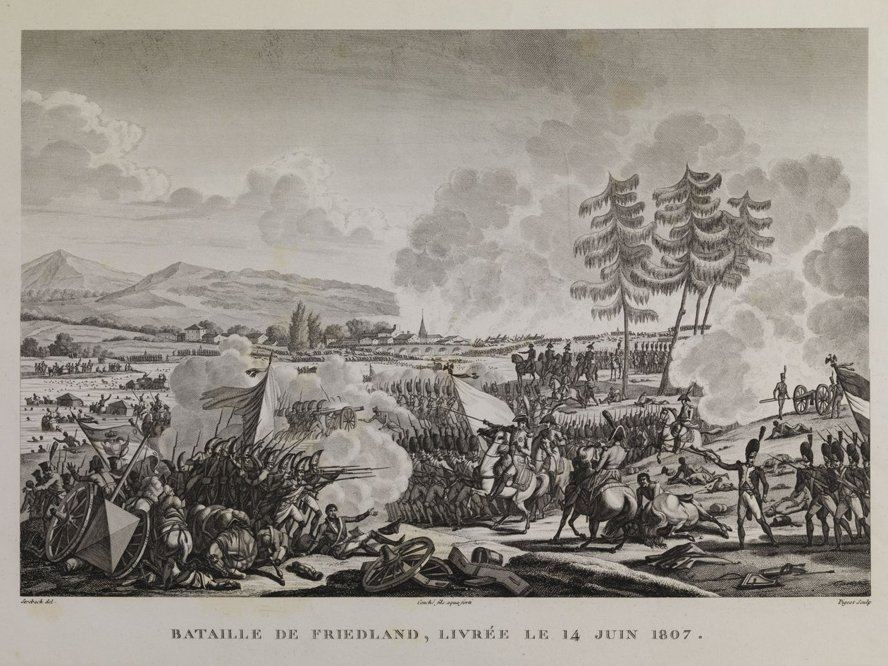 Slaget vid Friedland, cirka 14 juni 1807 av François Pigeot