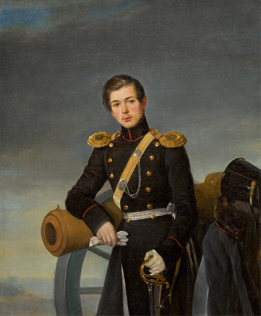 Porträtt av Alexander Nikolaevich Karamzin 1815-1888, efter 1836. av Pimen Nikitich Orlov