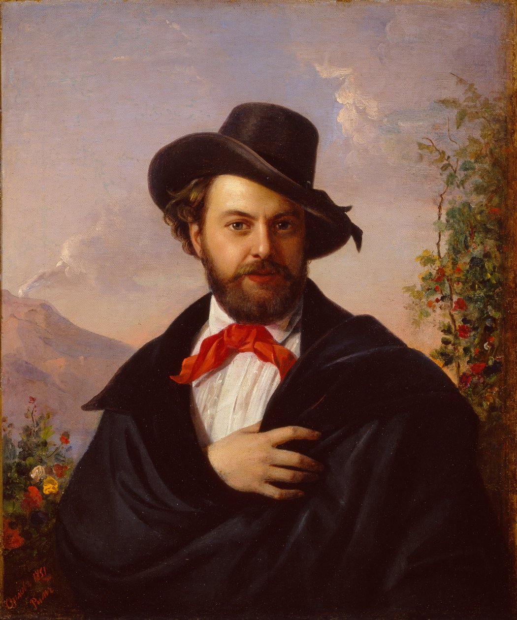 Självporträtt, 1851 av Pimen Nikitich Orlov