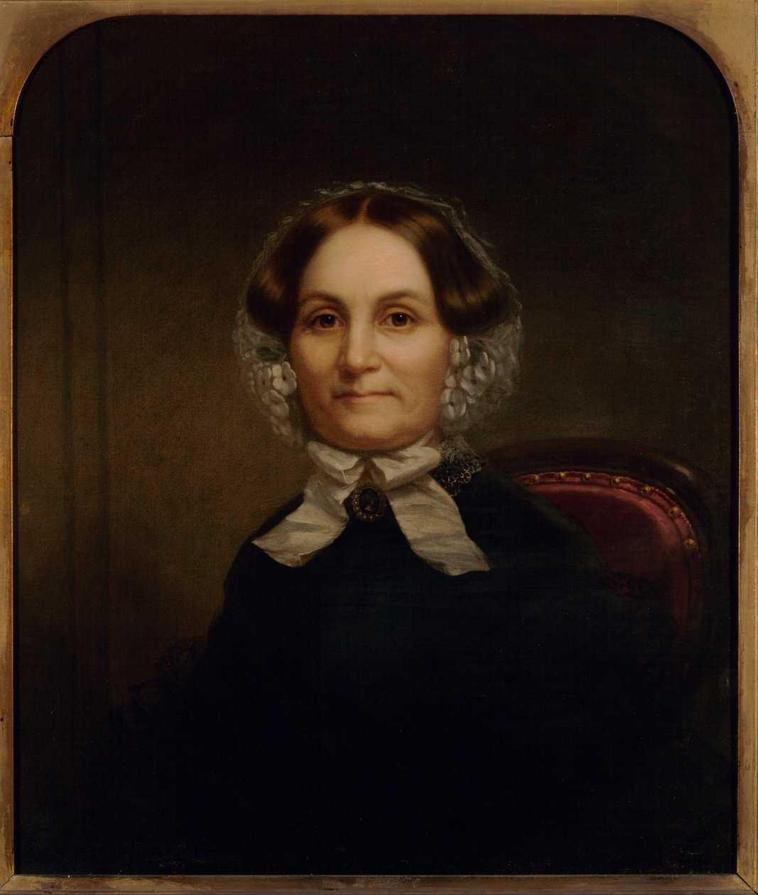 Porträtt av Lucy Hale Sturges, ca 1867 (olja på duk) av Pine Theodore