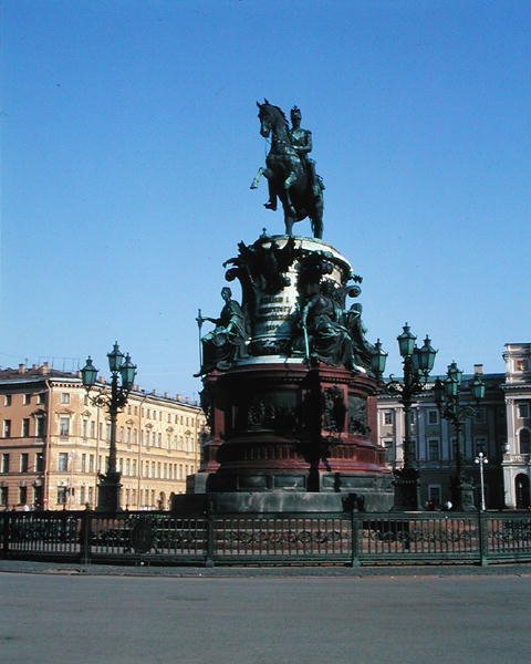 Ridmonument till tsar Nicholas I (1796-1855) 1856-59 av Piotr Klodt