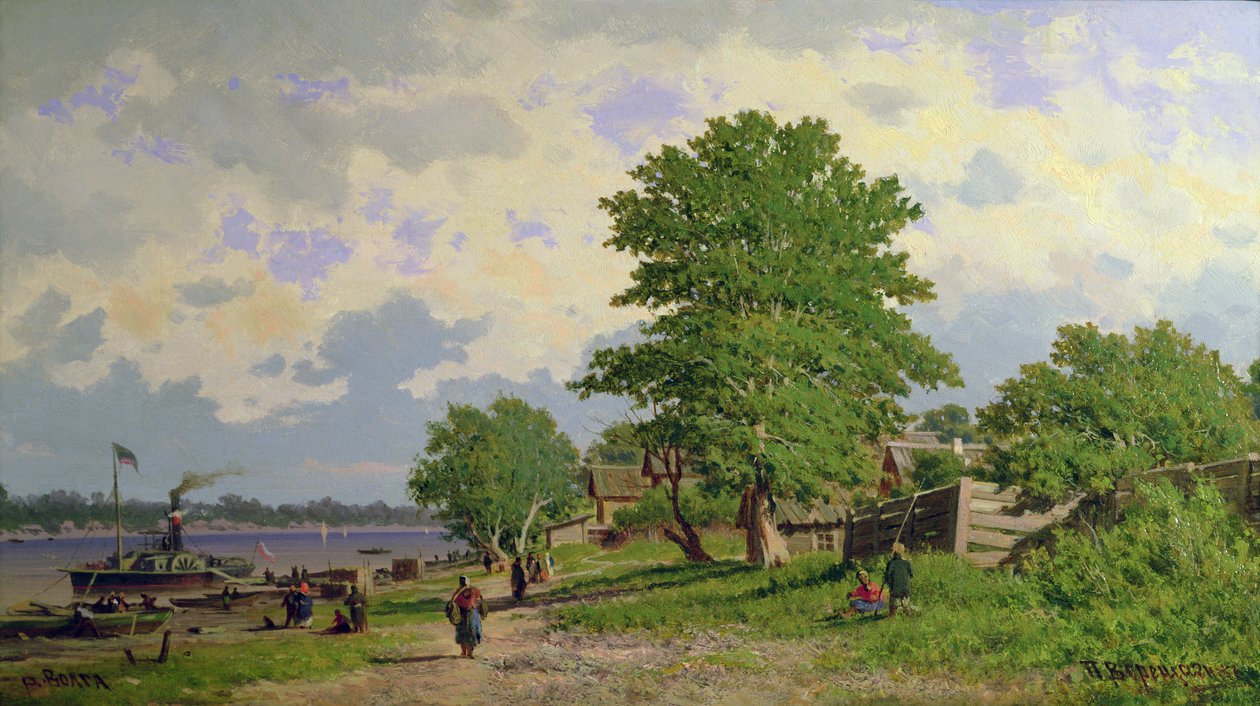 Utsikt över floden Volga av Piotr Petrovitch Weretshchagin