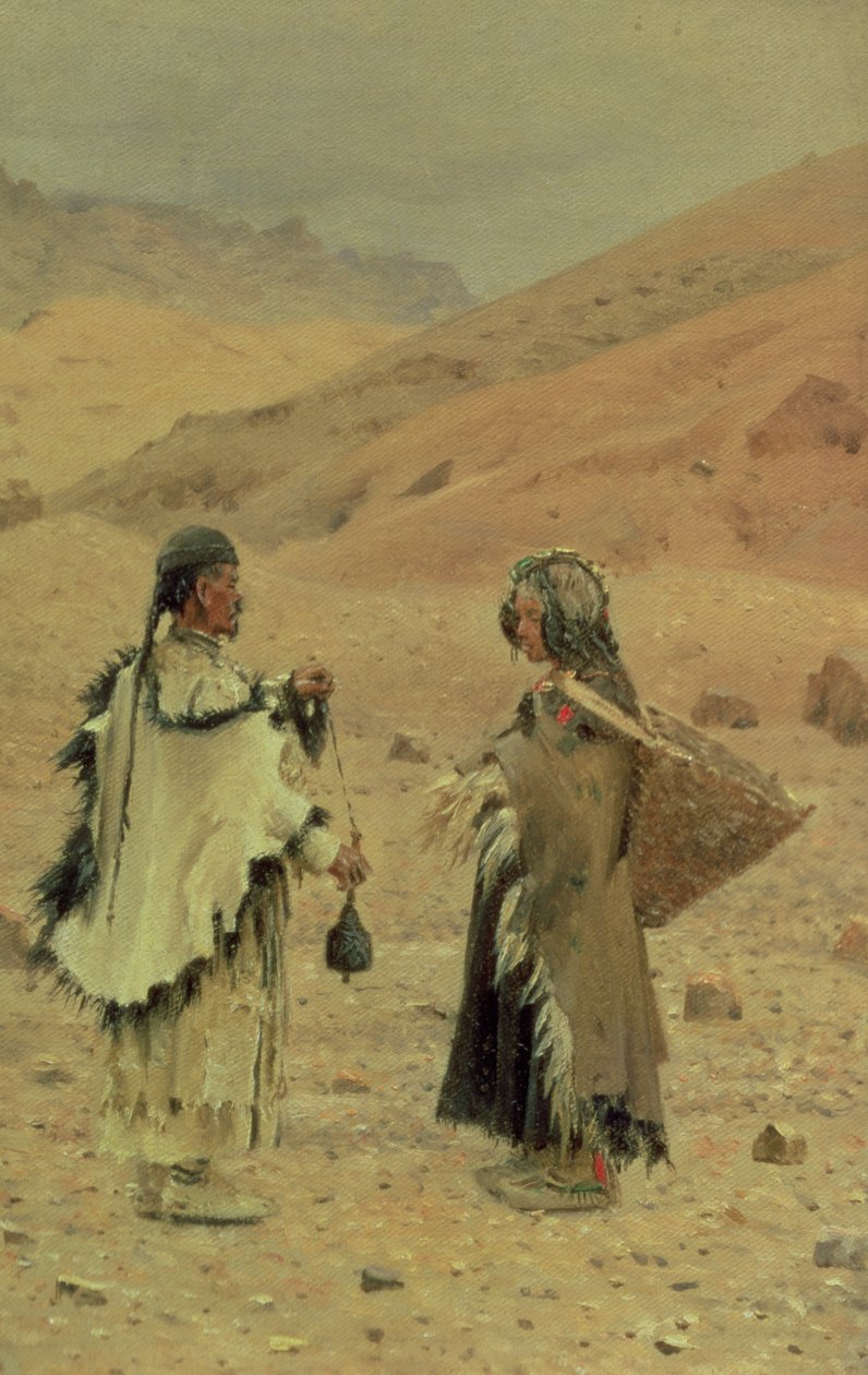 Västtibetaner, 1875 av Piotr Petrovitch Weretshchagin