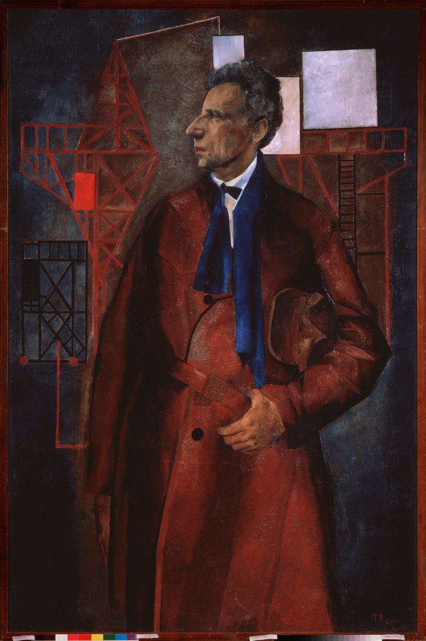 Porträtt av scenproducenten Vsevolod Meyerhold av Piotr Vladimirovich Williams