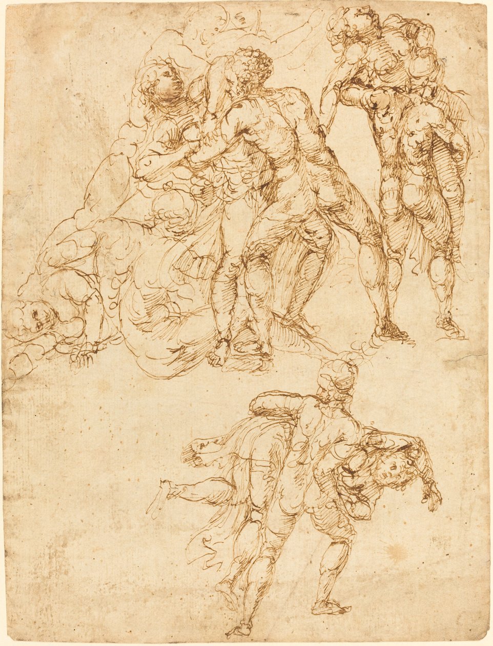 Studies for the Rape of the Sabine Women [verso] av Pirro Ligorio
