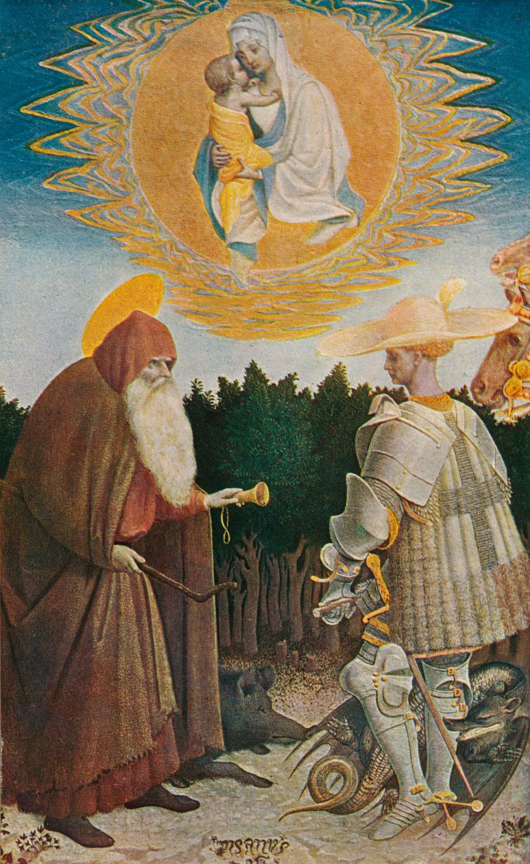 Jungfrun och barnet med heliga, 1435, 1909 av Antonio Pisanello