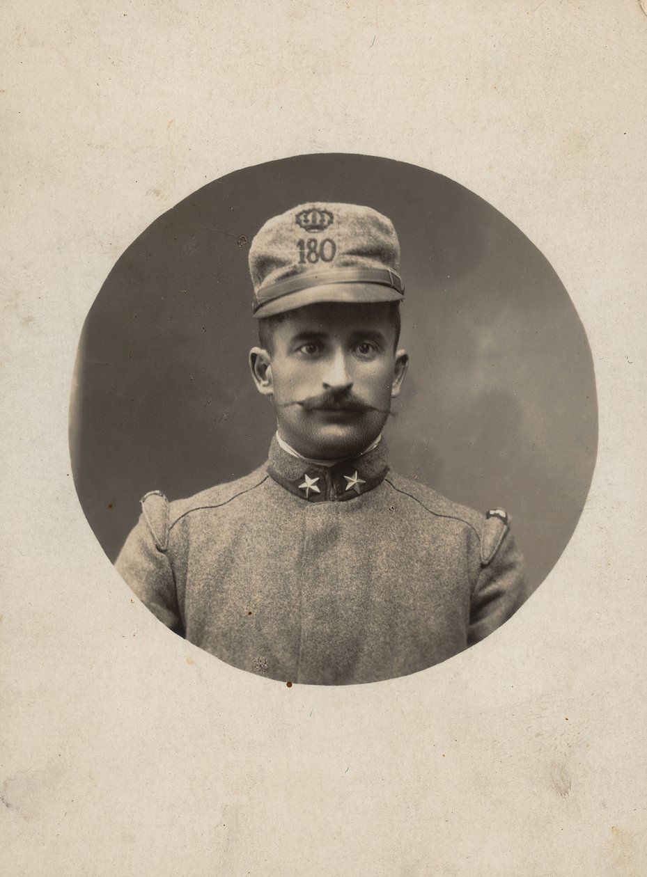 Album "The GM R. Army (Första världskriget)": soldat från 180:e regementet av Territorial Militia (s/v foto) av Pisani Pisani