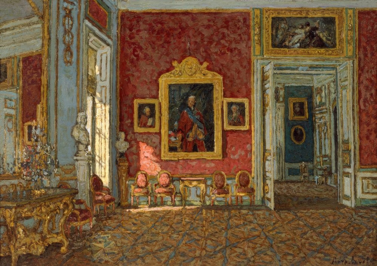 Det lila mottagningsrummet i Kuskovo slott av Pjotr Iwanowitsch Petrowitschew