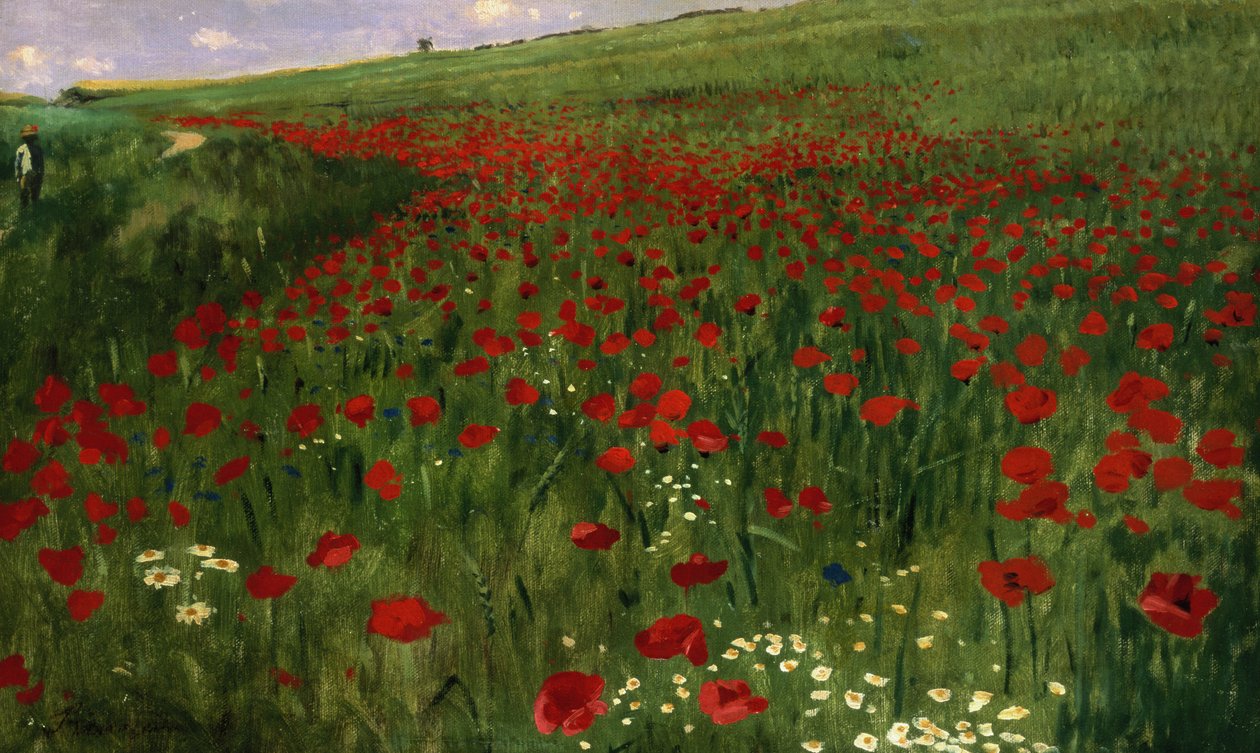 Vallmofältet, 1896 av Pál Szinyei Merse