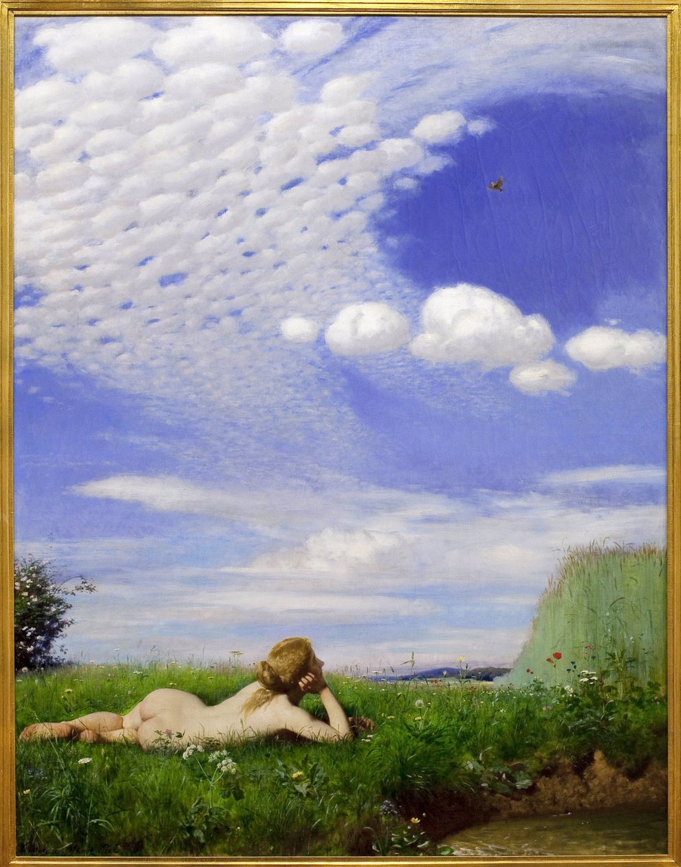 Lärkan. Målning av Pal Szinyei Merse (1845-1920), olja på duk av Pál Szinyei Merse