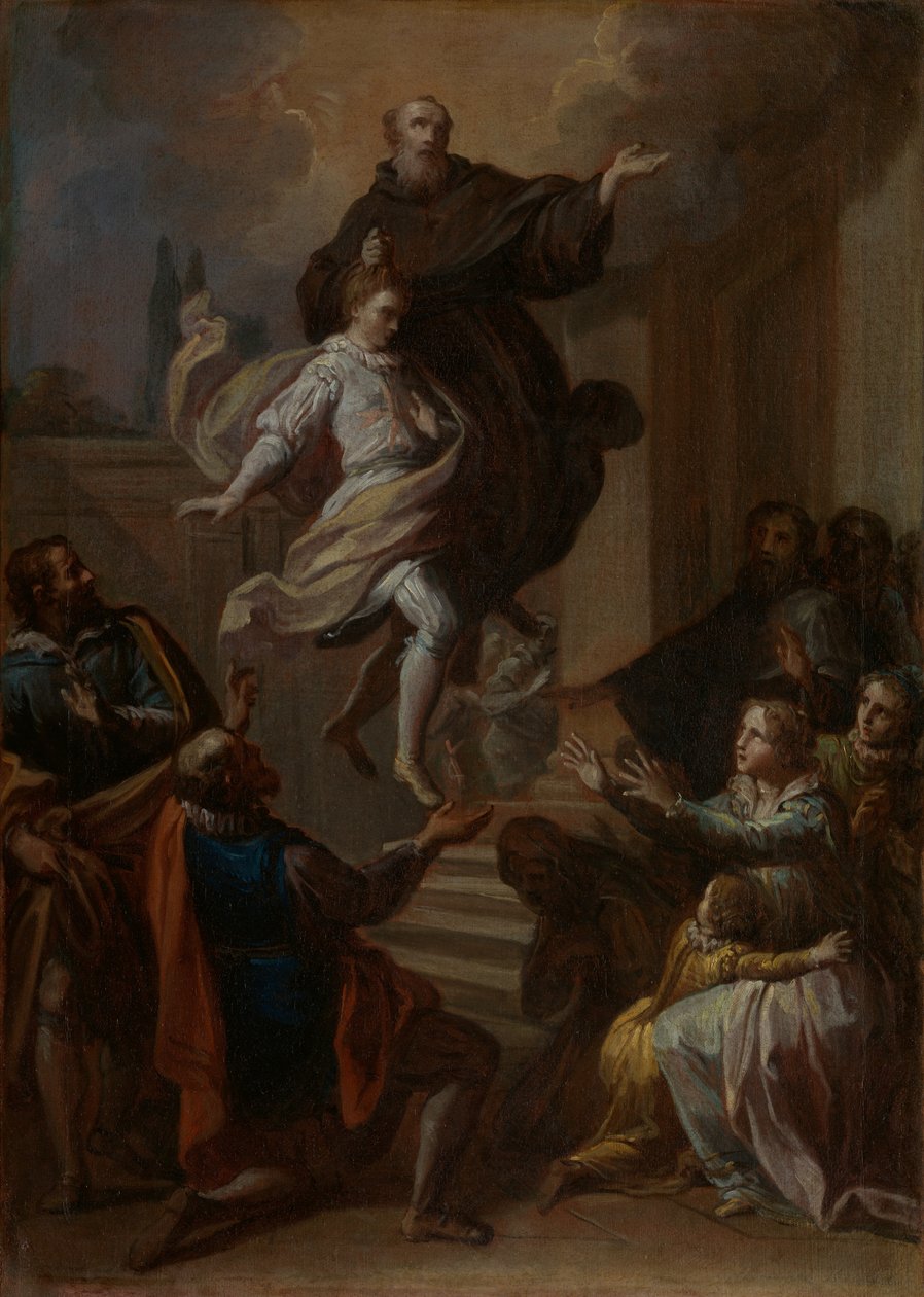 Ett mirakel av den helige Josef av Cupertino 1603-1663, 1750. av Placido Costanzi