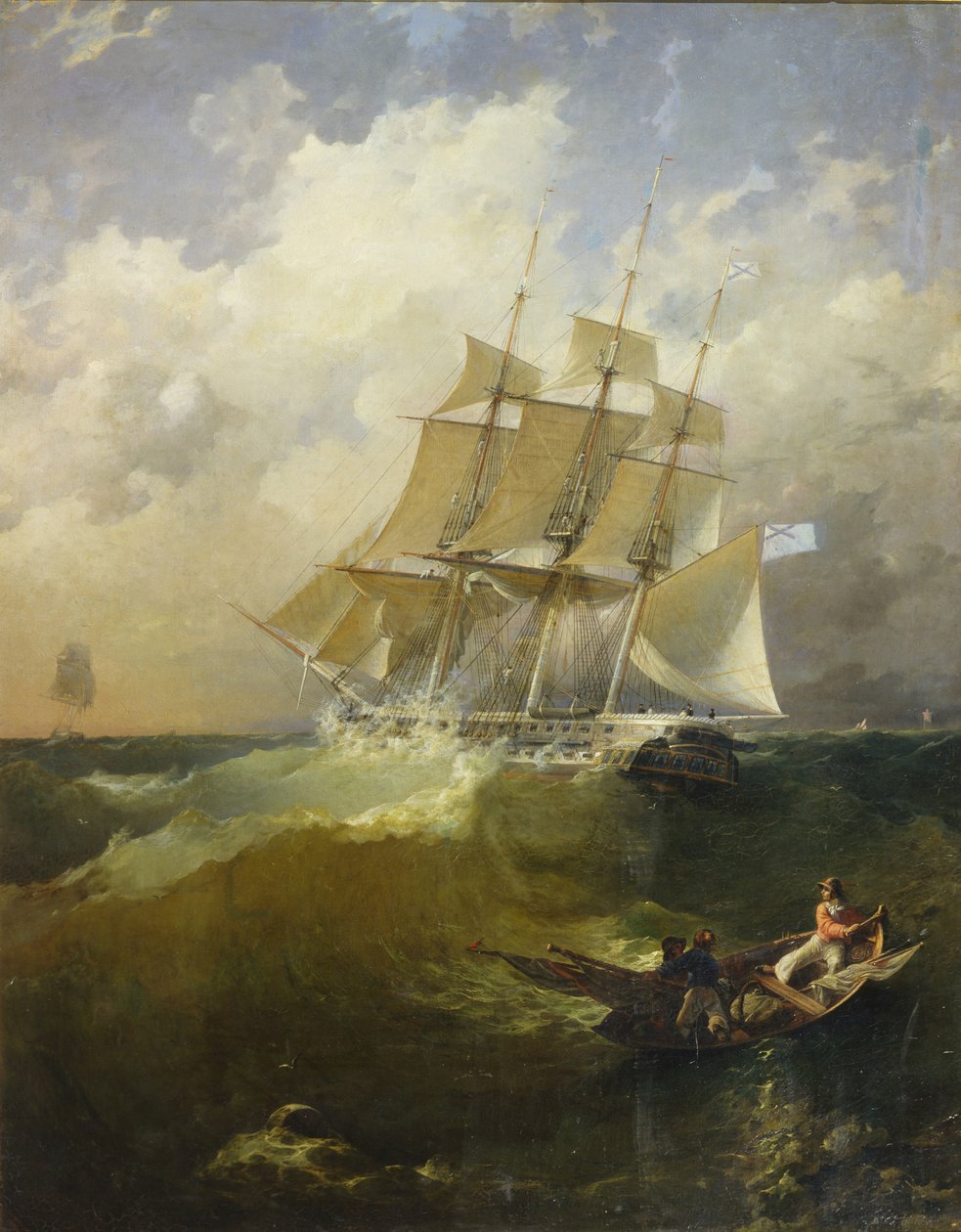 44-kanons fregatten Aurora, 1844 av Platon Timofeyevich Borispolets