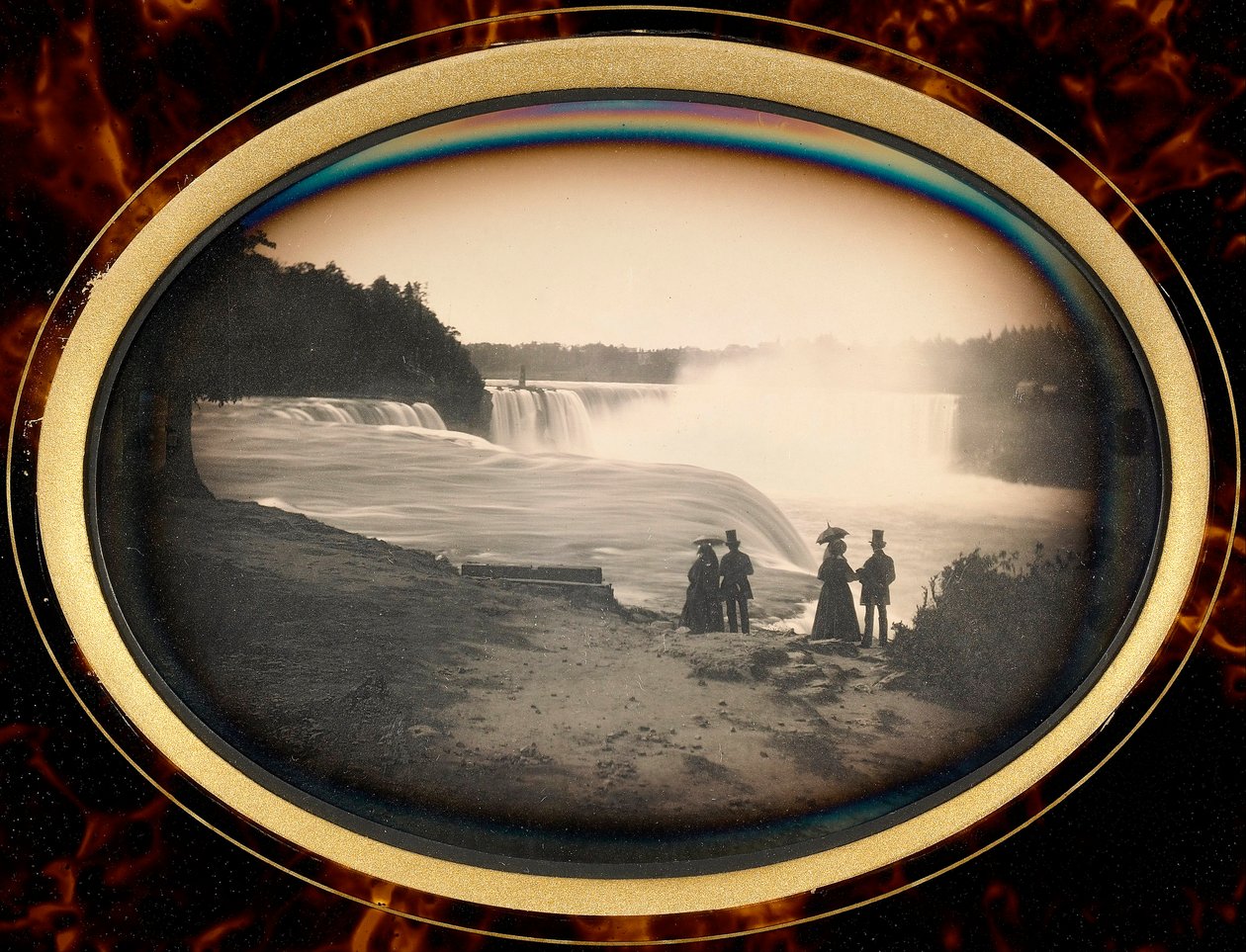 Daguerreotypi av Niagarafallen av Babbitt, ca 1855 (daguerreotypi) av Platt D. Babbitt