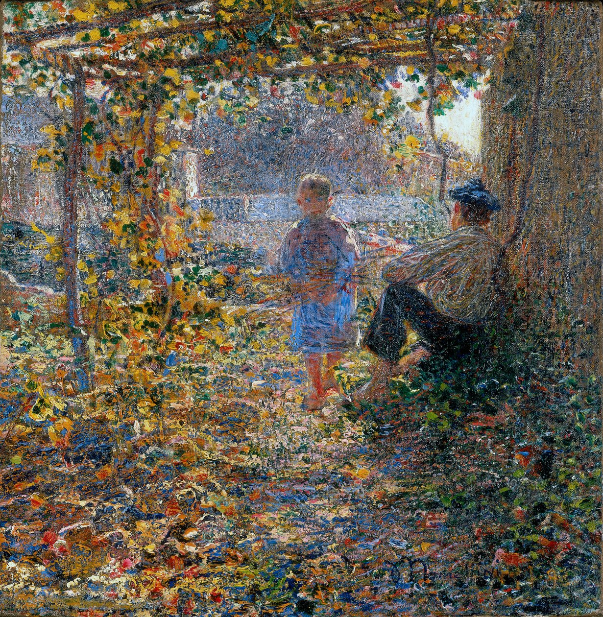 Marskväll (Under pergolan) av Plinio Nomellini