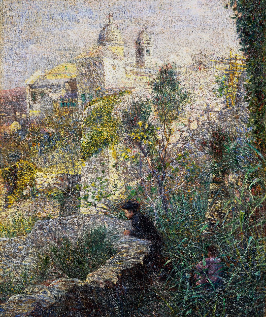Aprilmorgon i Ligurien eller Olives i Albaro av Plinio Nomellini