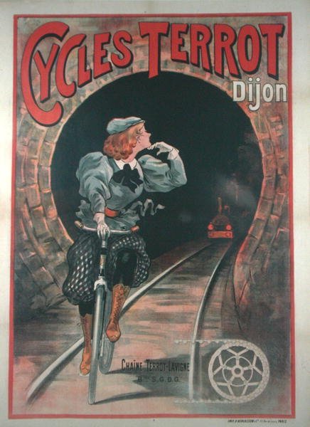 Affisch som annonserar "Terrot"-cyklerna, i Dijon av Plouzeau Plouzeau