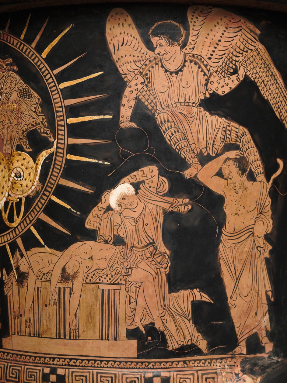 Detalj av en Lucanian Calyx-Krater, c.400 f.Kr av Policoro Painter