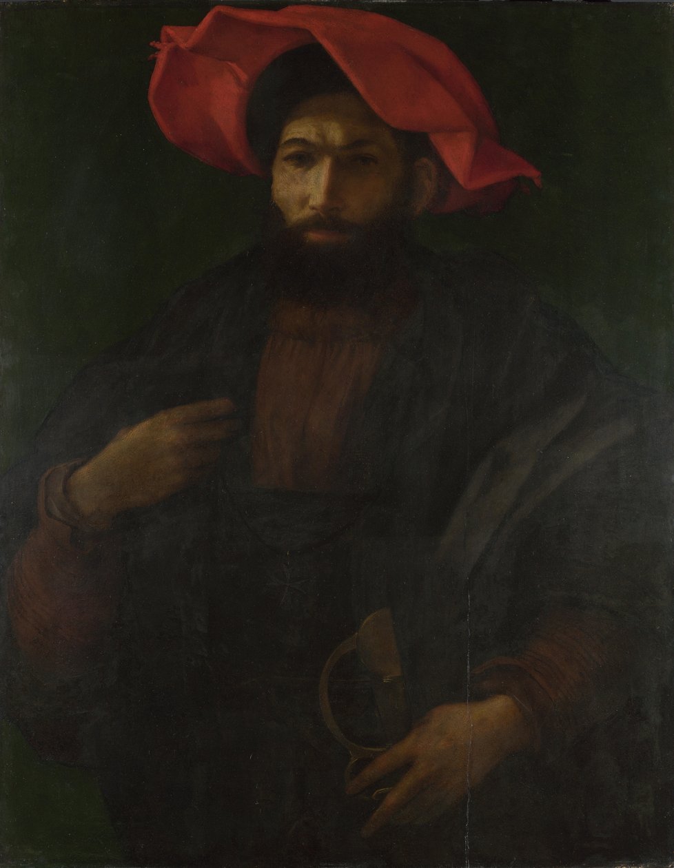 A Knight of Saint John, ca 1530 av Polidoro da Caravaggio