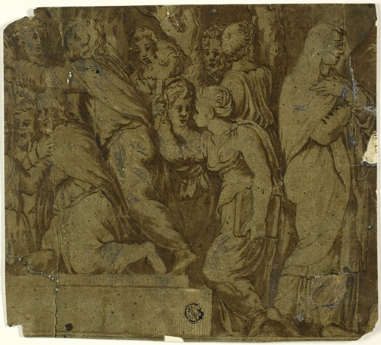 Berättelsen om Niobe: Tillbedjare; Latona av Polidoro da Caravaggio